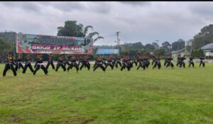 Perkokoh Kemampuan Beladiri, Prajurit Brigif TP 88 KBK Laksanakan UKT Pencak Silat Militer